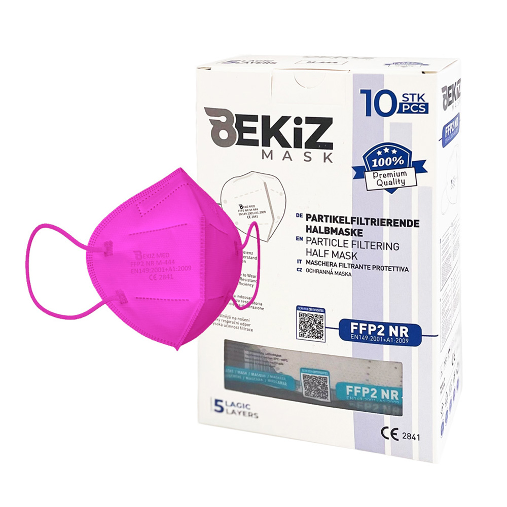 BEKIZ MASK - Μάσκα Υψηλής Προστασίας FFP2 (Φούξια) - 10τεμ.